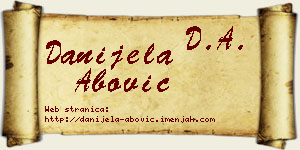 Danijela Abović vizit kartica